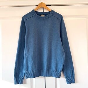 J. Crew men’s sweater heritage cotton crewneck knit pullover blue size medium